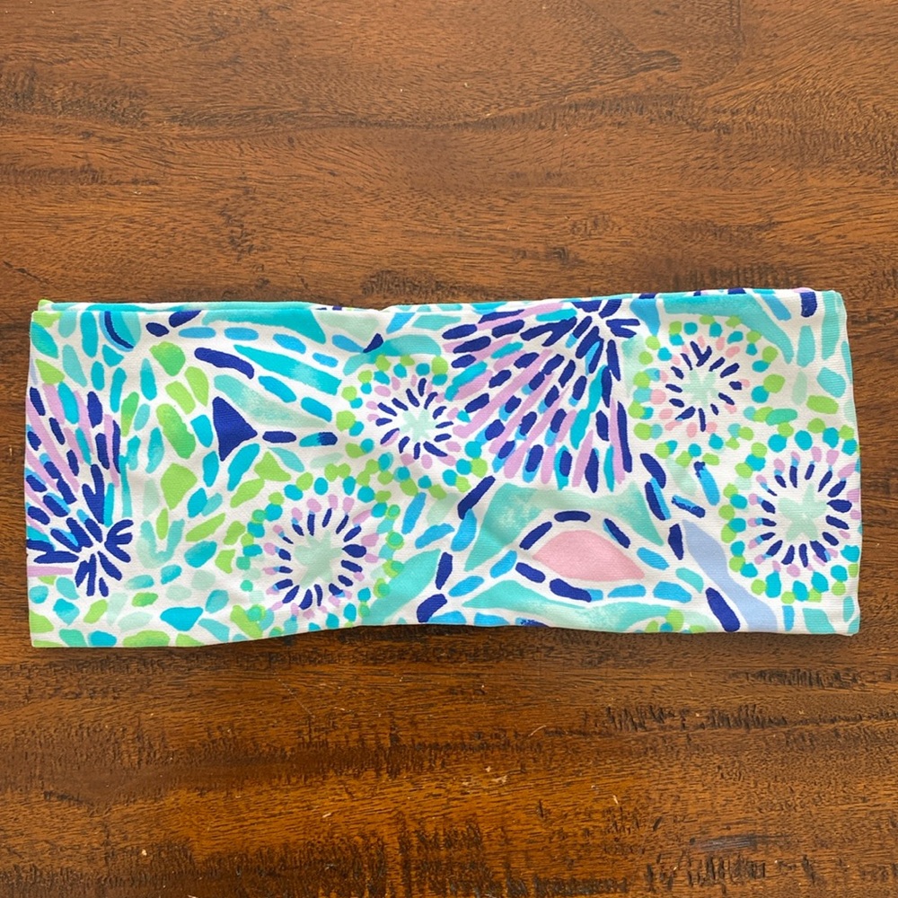 Lilly Pulitzer Chilly Lilly Headband in blue Ibiza Open Water